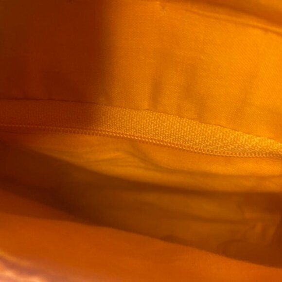 Orange Straw Crossbody Bag/Purse with Rope Strap - Picture 4 of 5